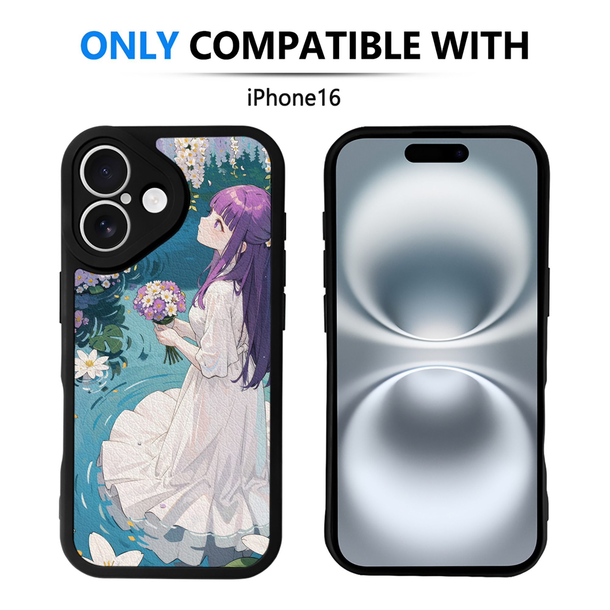 （画像用） 葬送のフリーレン Frieren 【iPhone 16シリーズ対応】シリコンスマホケース（レザー調） 材質：シリコン